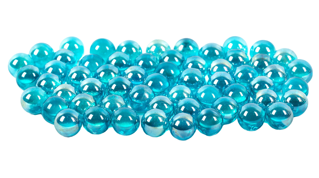 Грунт для аквариума Triton №45 стеклянный, круглый, голубой, 50 шт