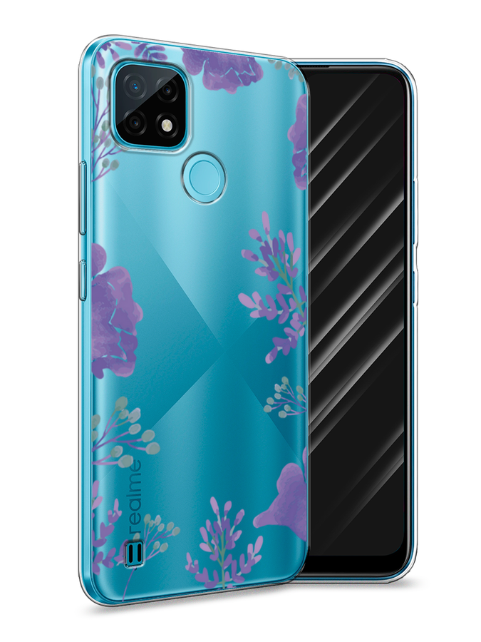 

Чехол Awog на Realme C21 "Сиреневая цветочная рамка", Разноцветный, 254950-8