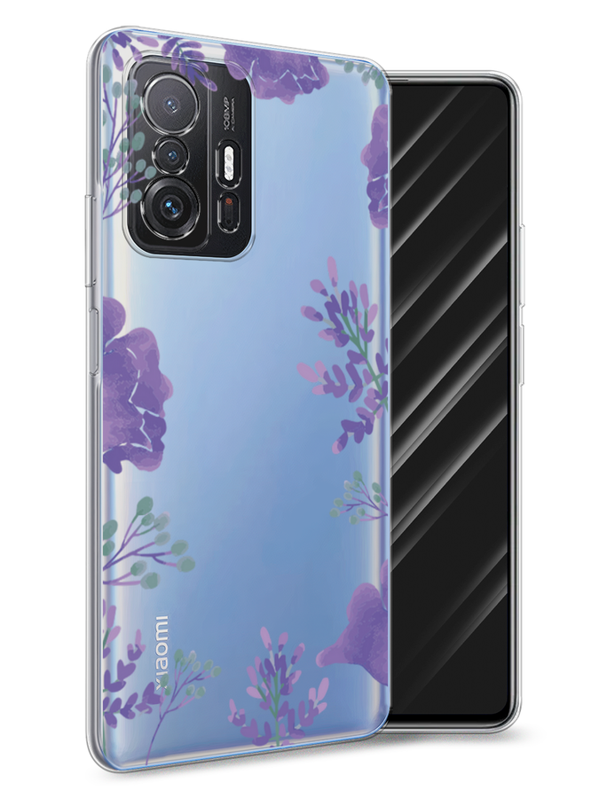 

Чехол Awog на Xiaomi Mi 11T "Сиреневая цветочная рамка", Разноцветный, 311250-8