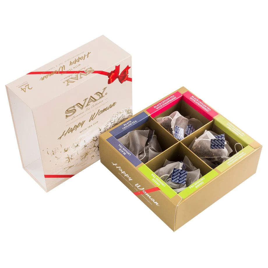 Чай Svay Luxurious Tea Collection | Happy Woman, ассорти, 4 вида, 24 пирамидки
