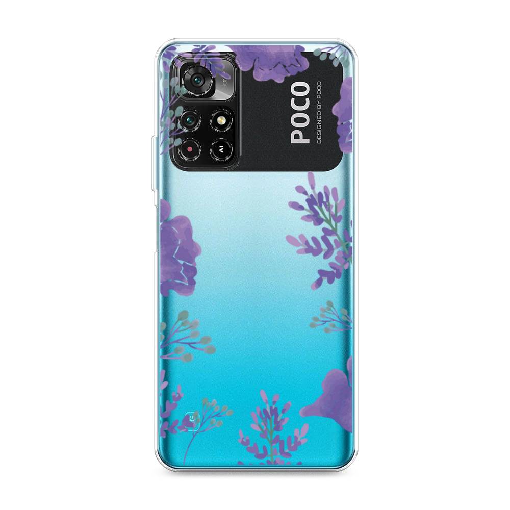 

Чехол Awog на Poco M4 Pro 5G "Сиреневая цветочная рамка", Разноцветный, 311850-8