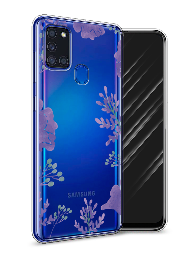 

Чехол Awog на Samsung Galaxy A21s / Самсунг A21s "Сиреневая цветочная рамка", Разноцветный, 2100250-8
