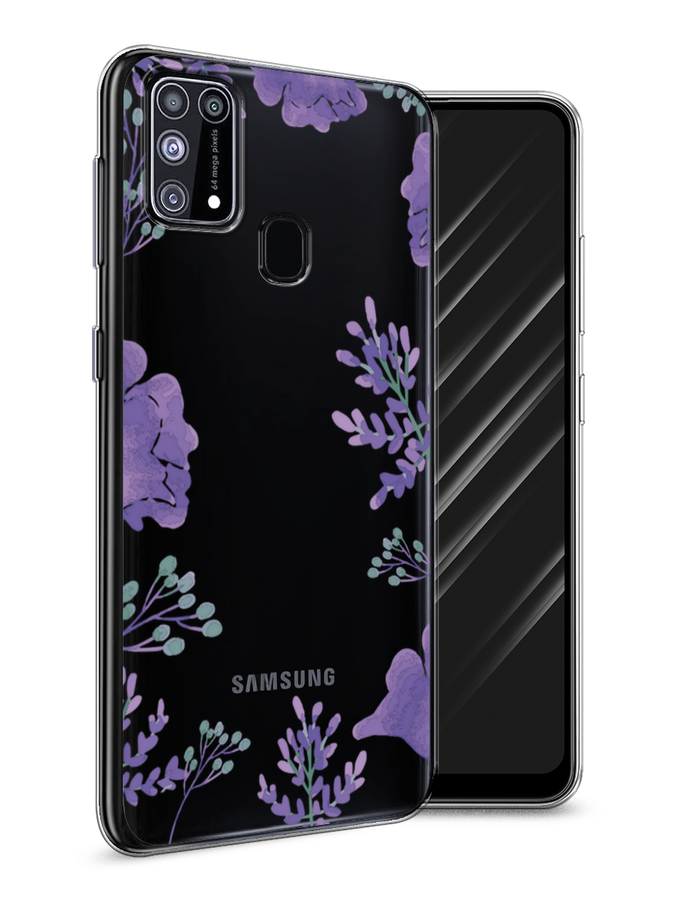 

Чехол Awog на Samsung Galaxy M31 / Самсунг M31 "Сиреневая цветочная рамка", Разноцветный, 2100750-8