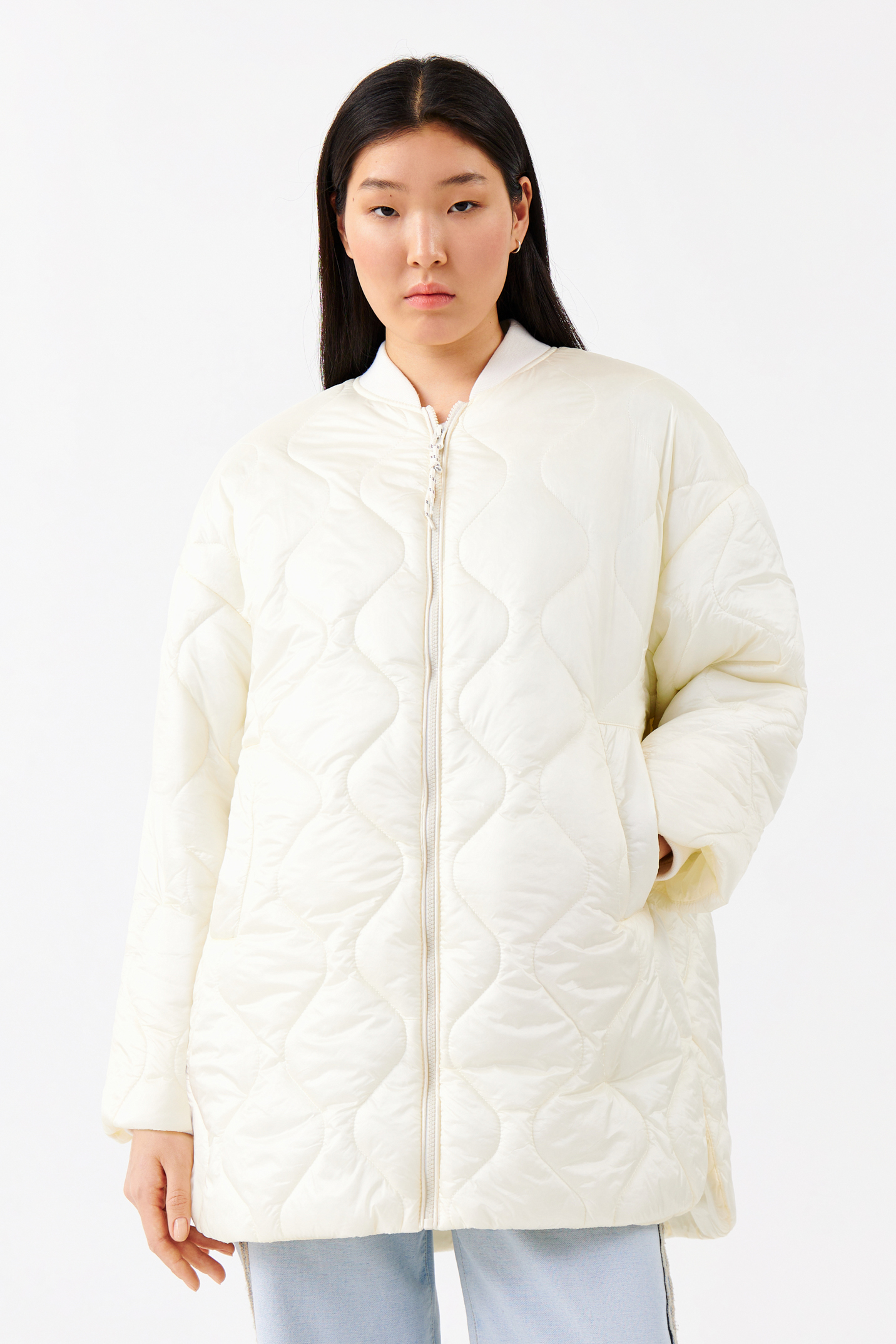 

Куртка женская Befree 2231142138-60 белая M/L, Белый, 2231142138-60