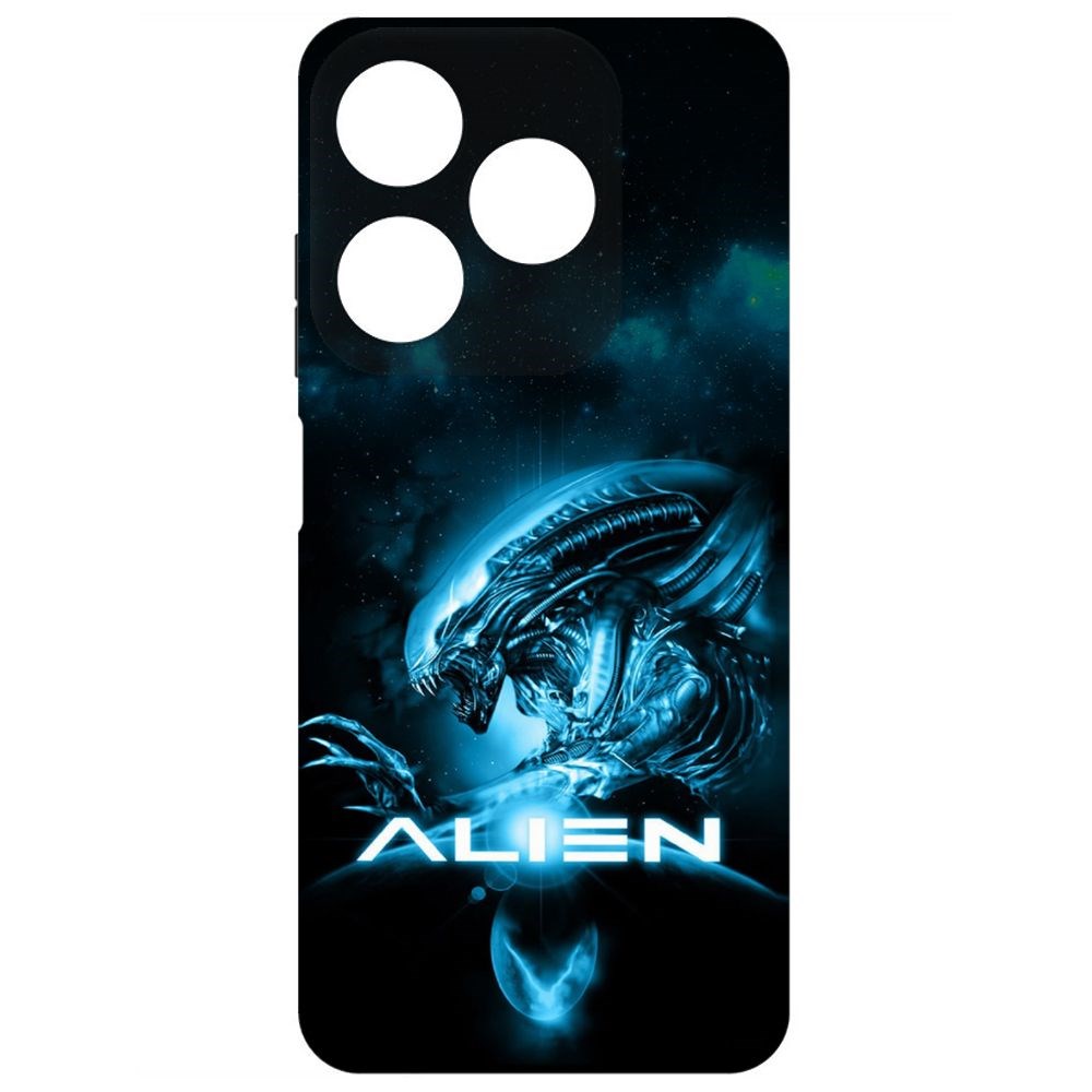 

Чехол-накладка Krutoff Soft Case Чужой. Космос для TECNO Spark 10 черный