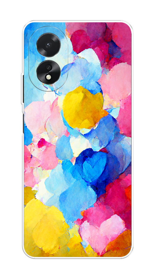 

Чехол на Oppo A38/A18 "Яркие пятна", Синий;голубой;желтый;розовый, 2515450-1