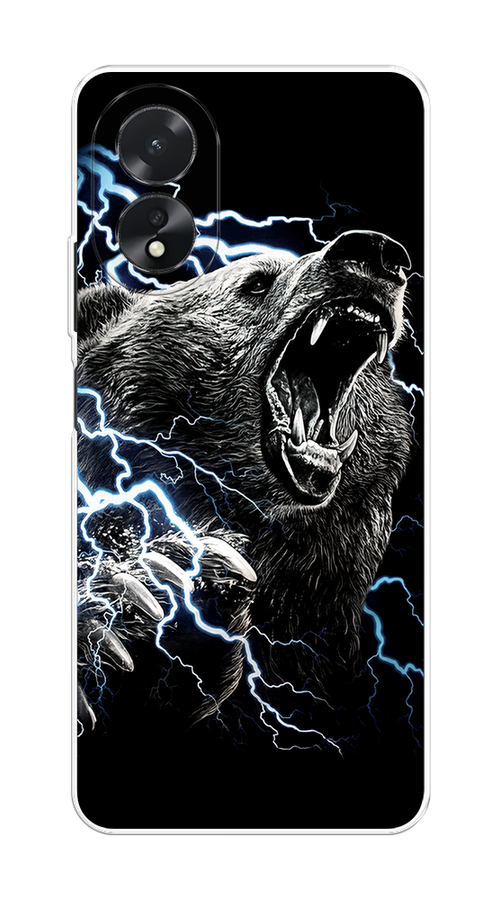 

Чехол на Oppo A38/A18 "Гроза и медведь", Черный;серый;серебристый, 2515450-1
