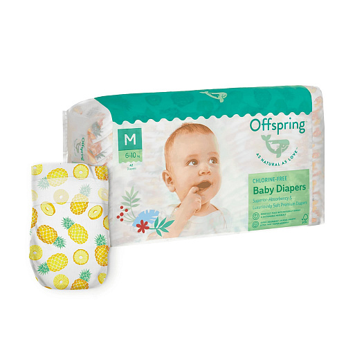 

Подгузники Offspring OFIN0052-1280 Ананасы 42 шт