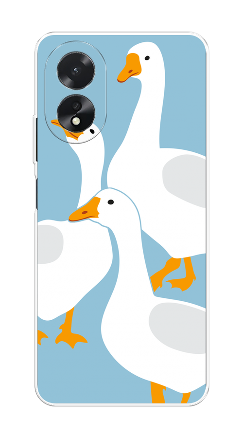 

Чехол на Oppo A38/A18 "Гусиное трио", Голубой;белый;серый;желтый, 2515450-1