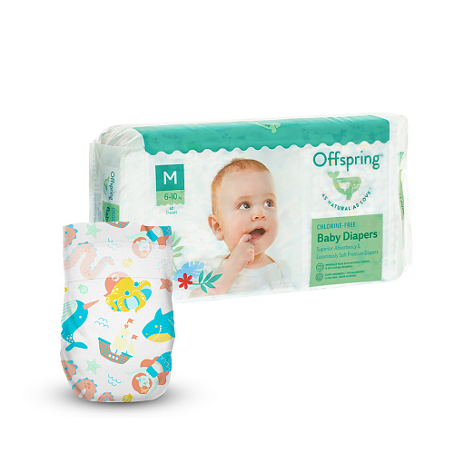 

Подгузники Offspring OFIN0082-1280 6-10 кг 42 шт