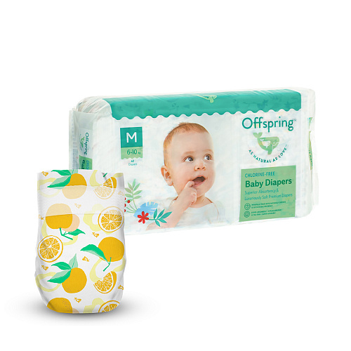 

Подгузники Offspring OFIN0084-1280 6-10 кг 42 шт