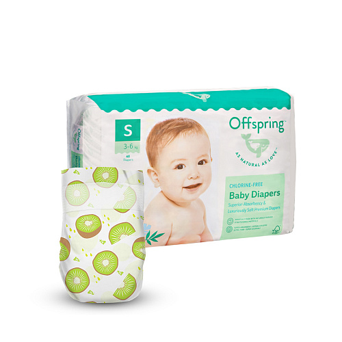 

Подгузники Offspring OFIN0085-1240 3-6 кг 48 шт