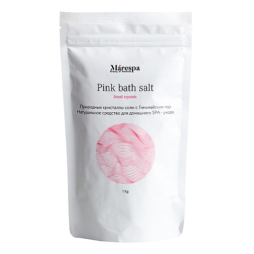 Соль для ванны Marespa Гималайская розовая помол мелкий 1000 г salt of the earth розовая гималайская соль мелкая 1 кг