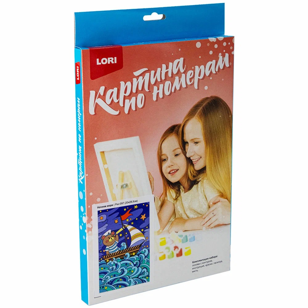 

Набор ДТ Картина по номерам для малышей "Ночное море" Ркн-097 Lori