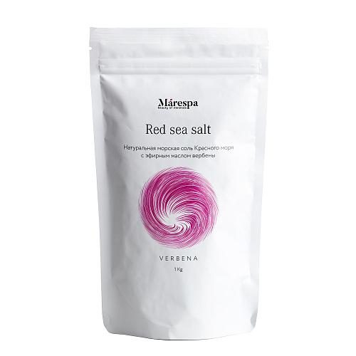 Соль морская Marespa Красного моря c эфирным маслом вербены 1000 г соль для ванны mipassion морская с маслом юдзу 500 г