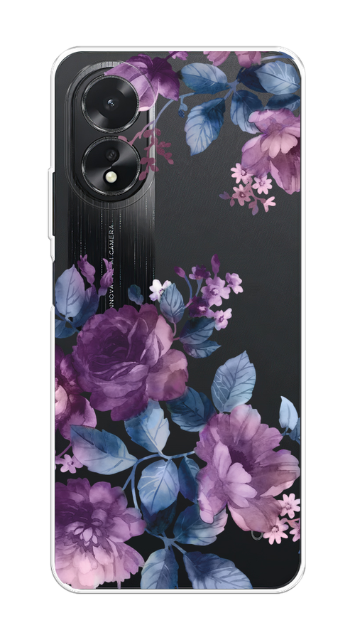 

Чехол на Oppo A38/A18 "Purple Blossoms", Синий;фиолетовый, 2515450-1