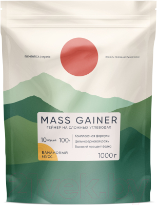 

Смесь для приготовления напитков MASS GAINER со вкусом Банановый мусс, 1 кг