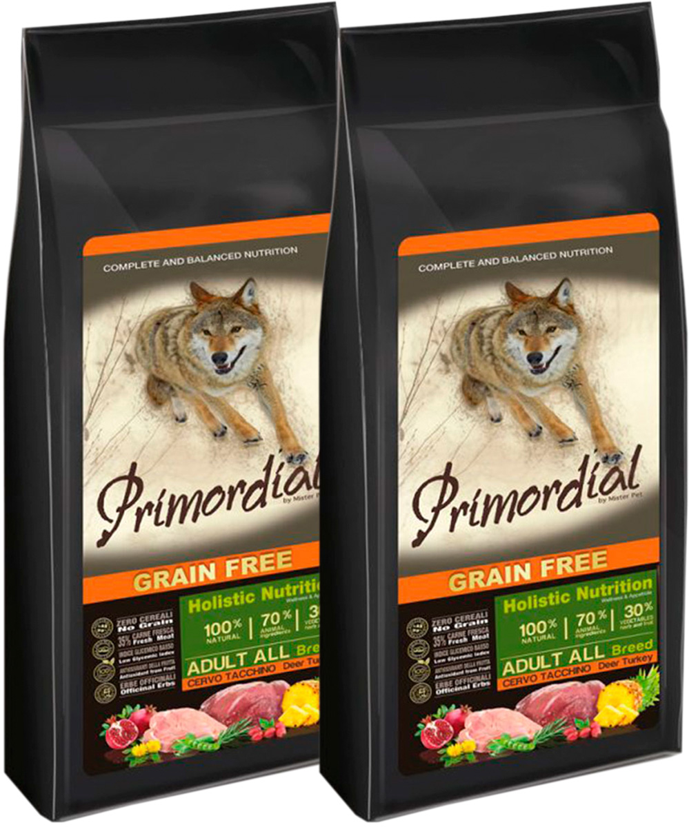 

PRIMORDIAL PRIMORDIAL ADULT ALL BREED беззерновой для взрослых собак всех пород с олениной