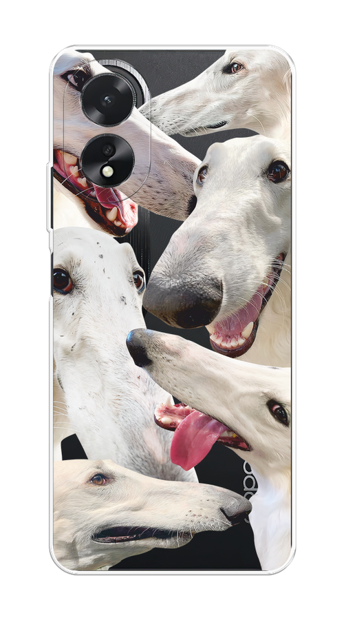 

Чехол на Oppo A38/A18 "Собака с длинным носом", Белый;бежевый;розовый, 2515450-1