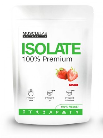 

Напиток сухой концентрат Isolate 100% Premium, Клубника, 1 кг