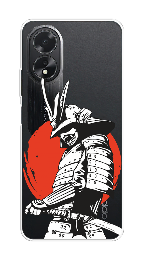 

Чехол на Oppo A38/A18 "Самурай с катаной", Черный;красный;белый, 2515450-1