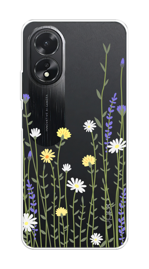 

Чехол на Oppo A38/A18 "Ромашка и лаванда", Зеленый;желтый;прозрачный, 2515450-1