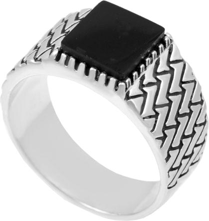Кольцо из серебра с лидитом р. 19,5 FIT 72301-f