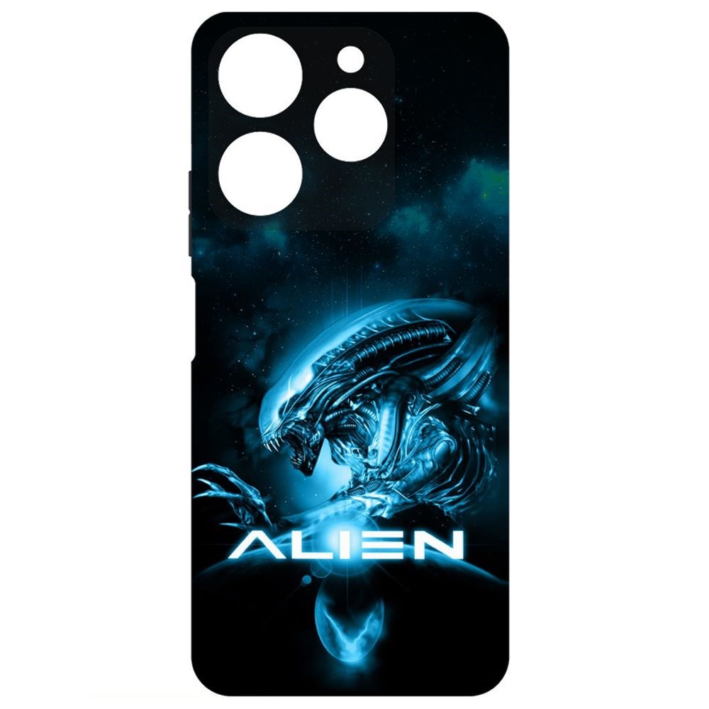 

Чехол-накладка Krutoff Soft Case Чужой. Космос для TECNO Spark 10 Pro черный