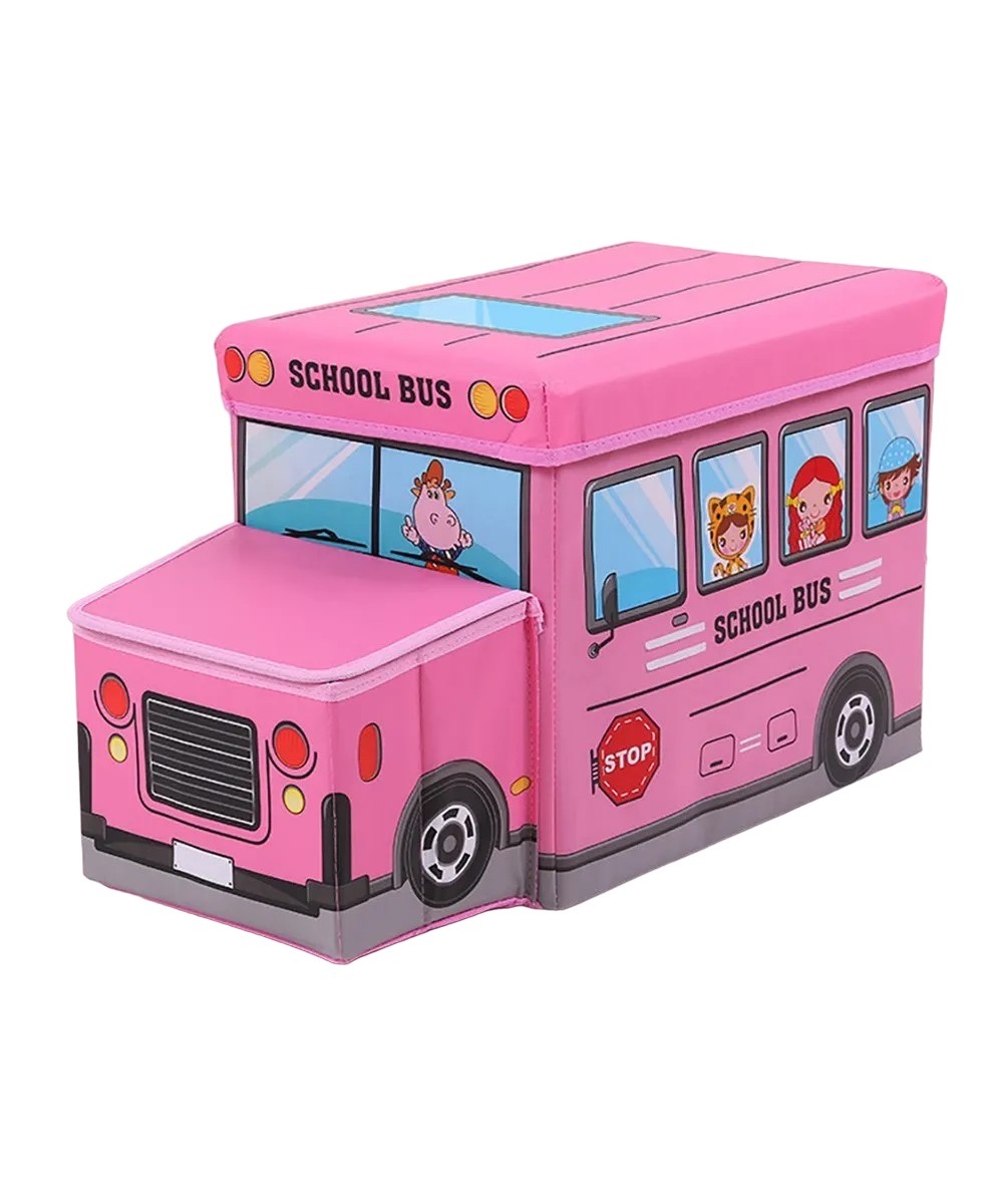 Короб для хранения игрушек Автобус, 2 отделения 0106791 55х25х31 см, розовый