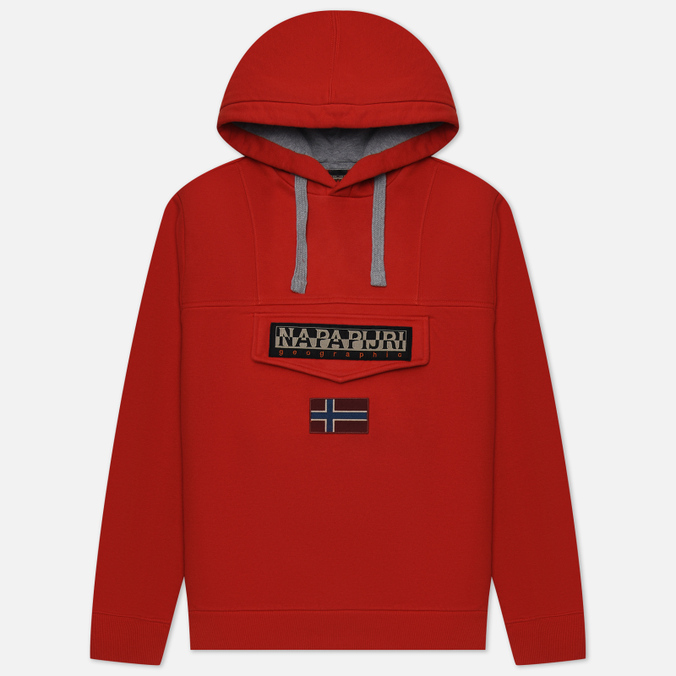 

Мужская толстовка Napapijri Burgee Winter Hoodie красный, Размер L, Burgee Winter Hoodie