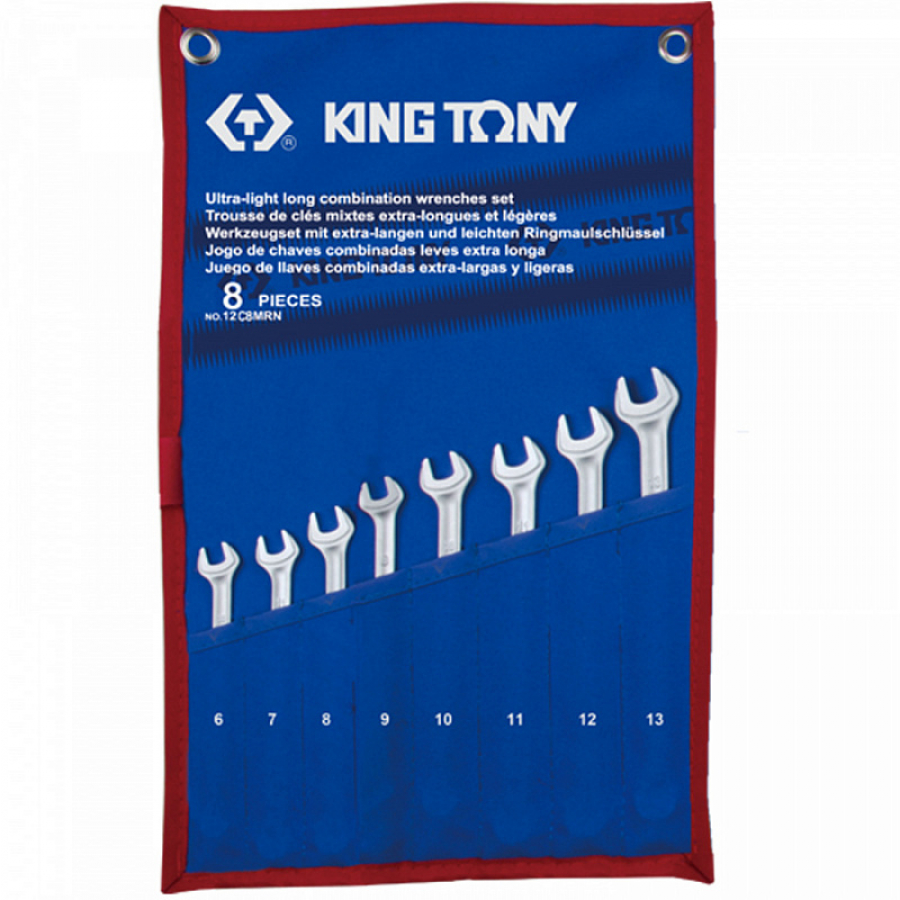 Набор King Tony 12C8MRN накидные изогнутые ключи topex