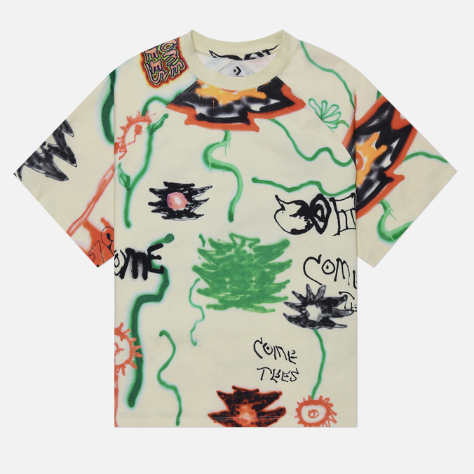 

Мужская футболка Converse x Come Tees Floral Triangle бежевый, Размер XL, x Come Tees Floral Triangle