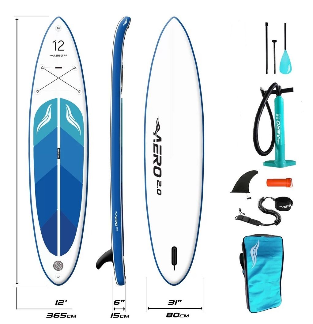 SUP-доска AERO SA12, 365 x 82 x 15 см, до 180 кг