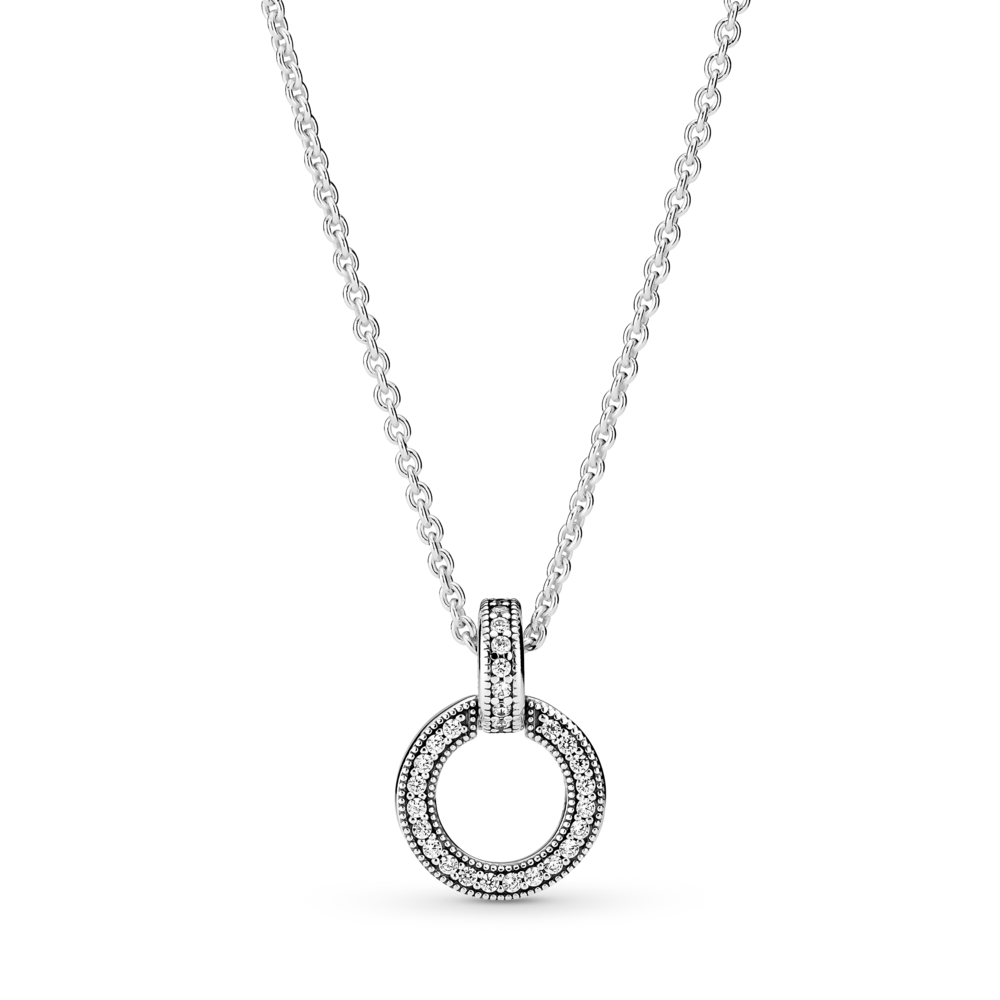 

Колье из серебра с цирконием 45 см Pandora 399487C01, 399487C01