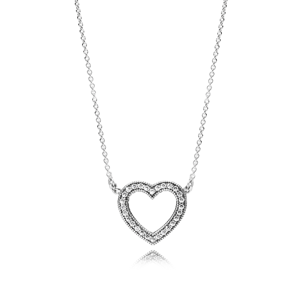 

Колье из серебра 45 см Pandora 590534CZ, фианит, 590534CZ