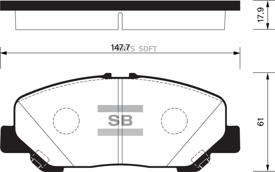 

Тормозные колодки Sangsin brake передние дисковые SP2183