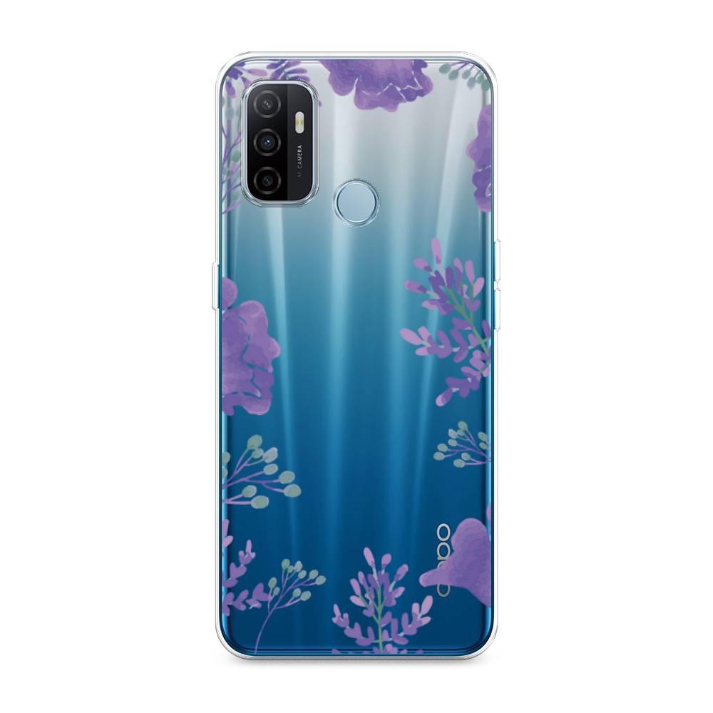 

Чехол Awog на Oppo A53 "Сиреневая цветочная рамка", Разноцветный, 254350-8