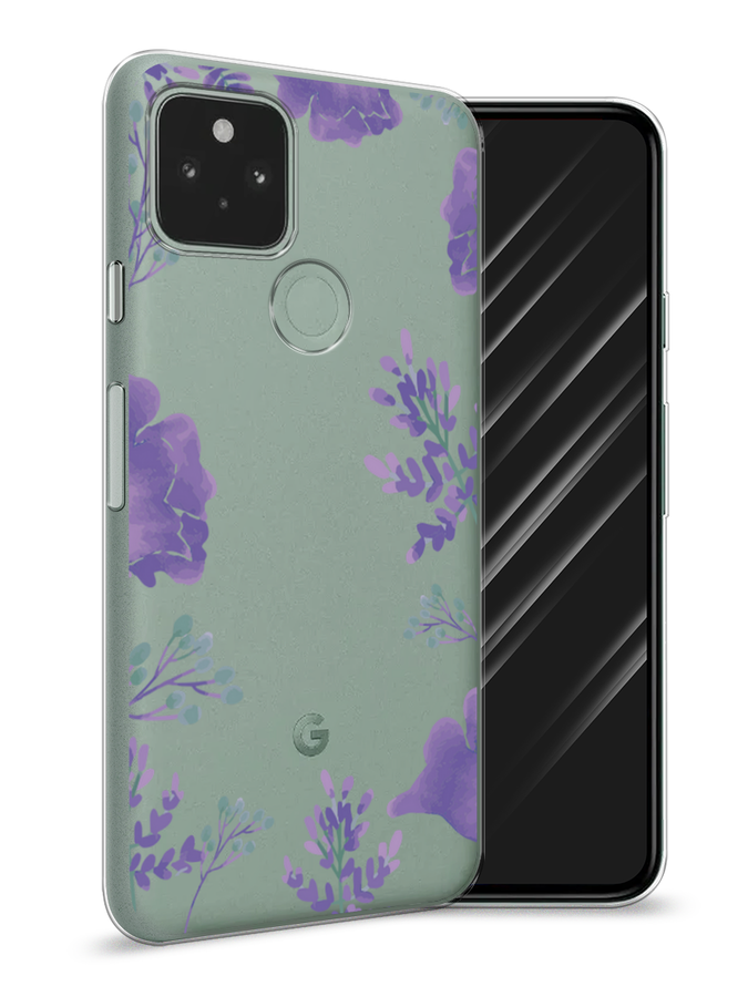 

Чехол Awog на Google Pixel 5A "Сиреневая цветочная рамка", Разноцветный, 271050-8