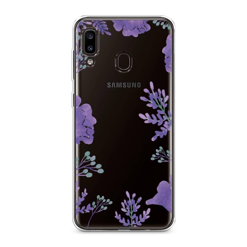 

Чехол Awog на Samsung Galaxy A30 "Сиреневая цветочная рамка", Разноцветный, 27550-8
