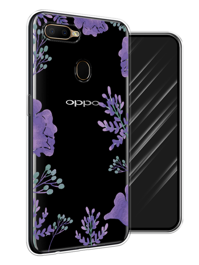 

Чехол Awog на Oppo A5s "Сиреневая цветочная рамка", Разноцветный, 252350-8