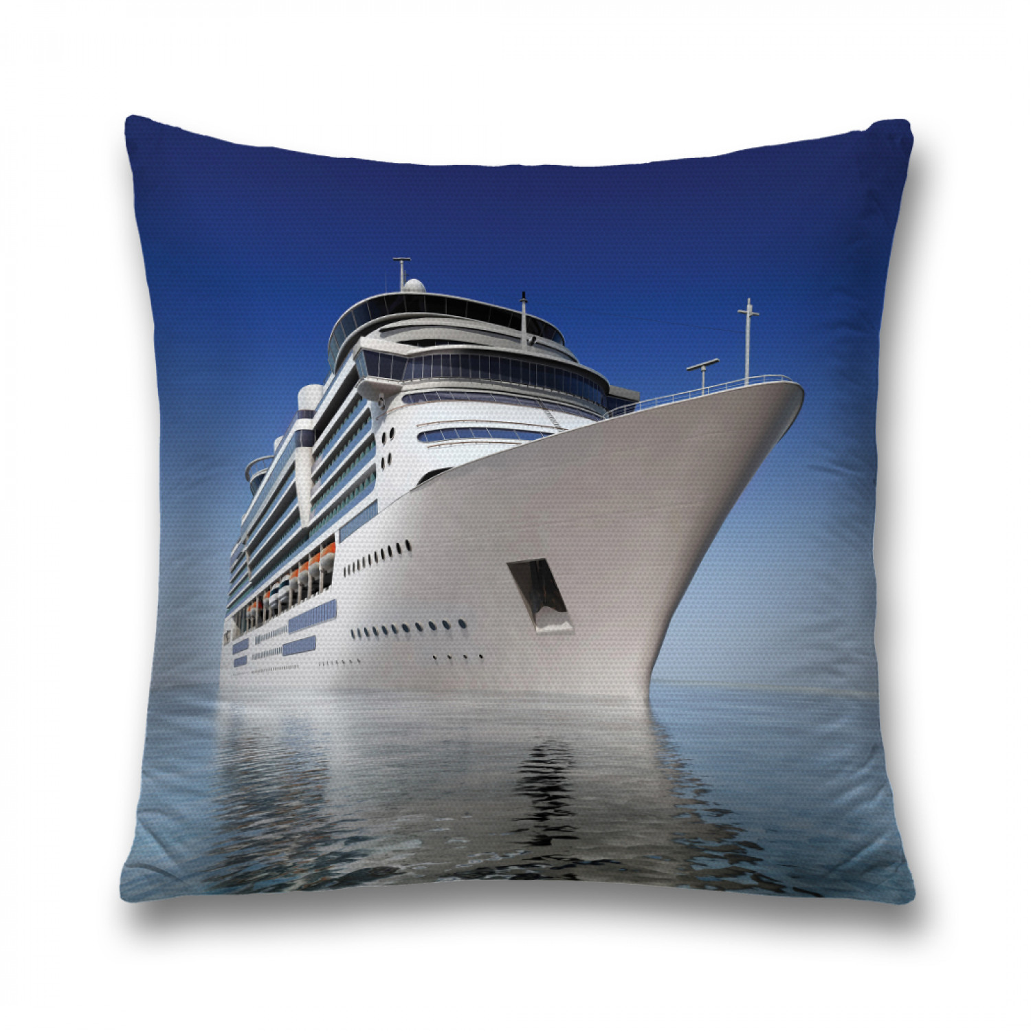 

Наволочка декоративная JoyArty "Круизный лайнер" на молнии, 45x45 см, Синий, Круизный лайнер