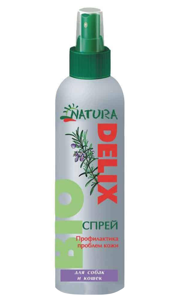 

DELIX NATURA BIO Спрей для собак и кошек Профилактика проблем кожи, 150 мл, 62514