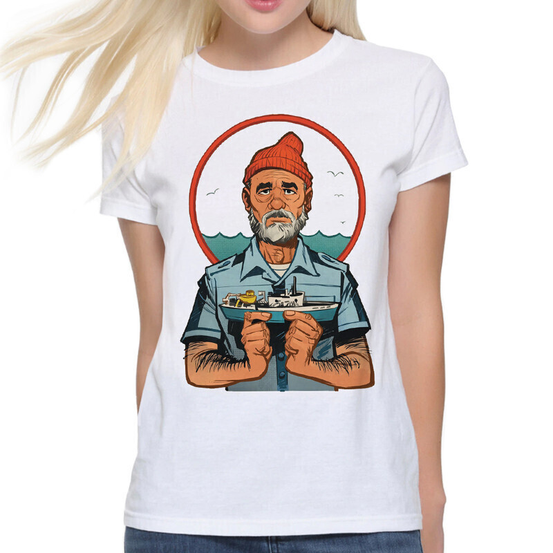 

Футболка женская Dream Shirts Водная жизнь Стивена Зиссу 10000211 белая L, Водная жизнь Стивена Зиссу 10000211