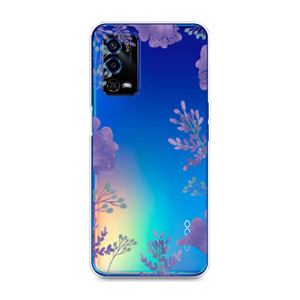 

Чехол Awog на Oppo A55 4G "Сиреневая цветочная рамка", Разноцветный, 259150-8