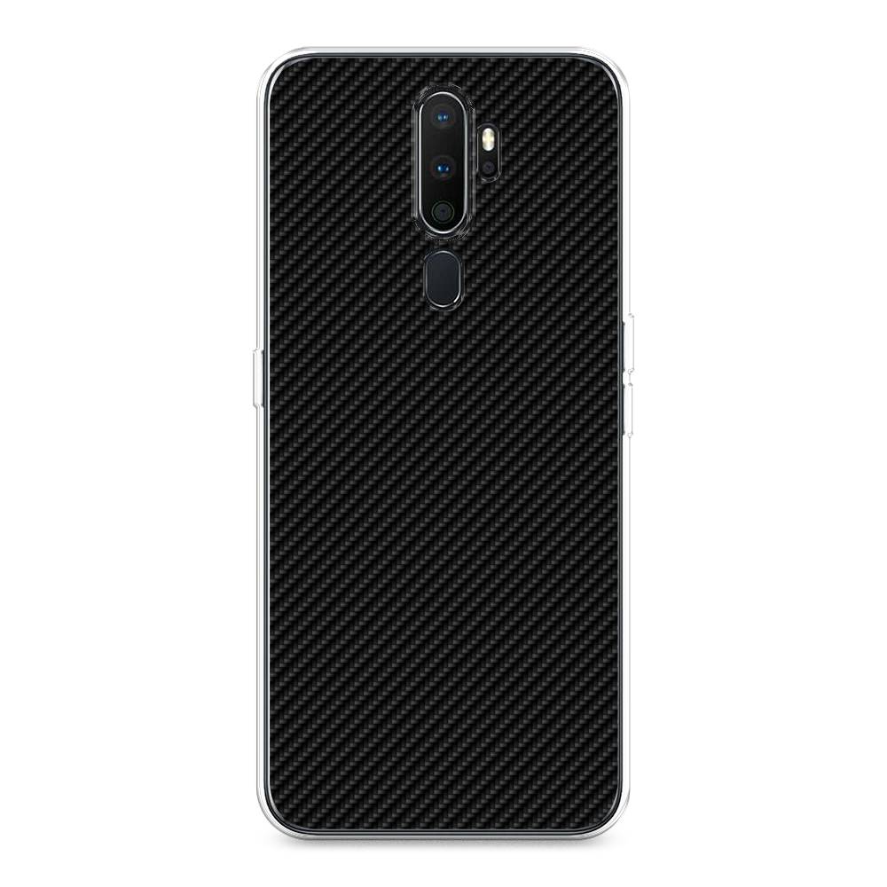 фото Силиконовый чехол "черный карбон" на oppo a9 (2020) awog