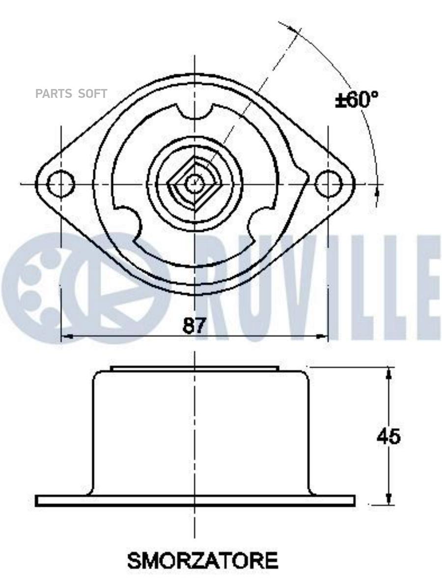 

Натяжитель Руч.Ремня Vw T4 = 03 1Шт Ruville 541098