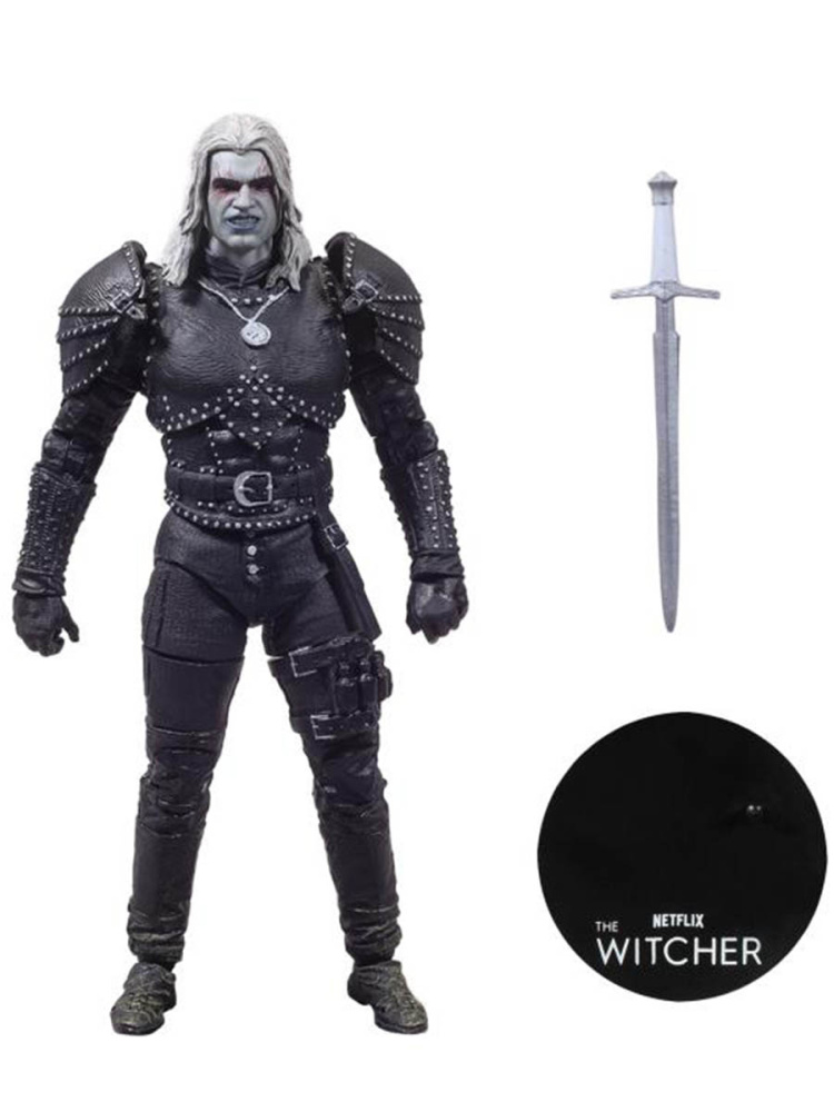 фото Фигурка mcfarlane toys ведьмак геральт witcher подставка, оружие, 17 см