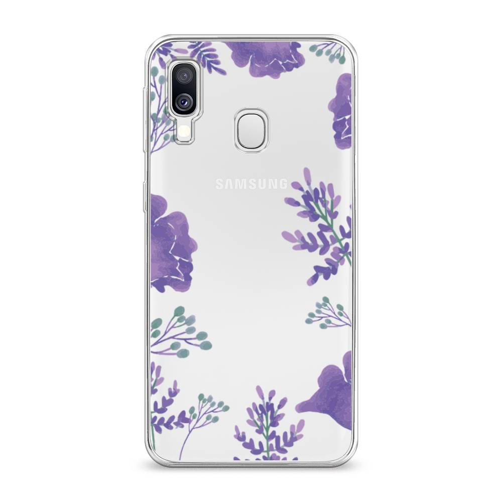 

Чехол Awog на Samsung Galaxy A40 "Сиреневая цветочная рамка", Разноцветный, 28050-8