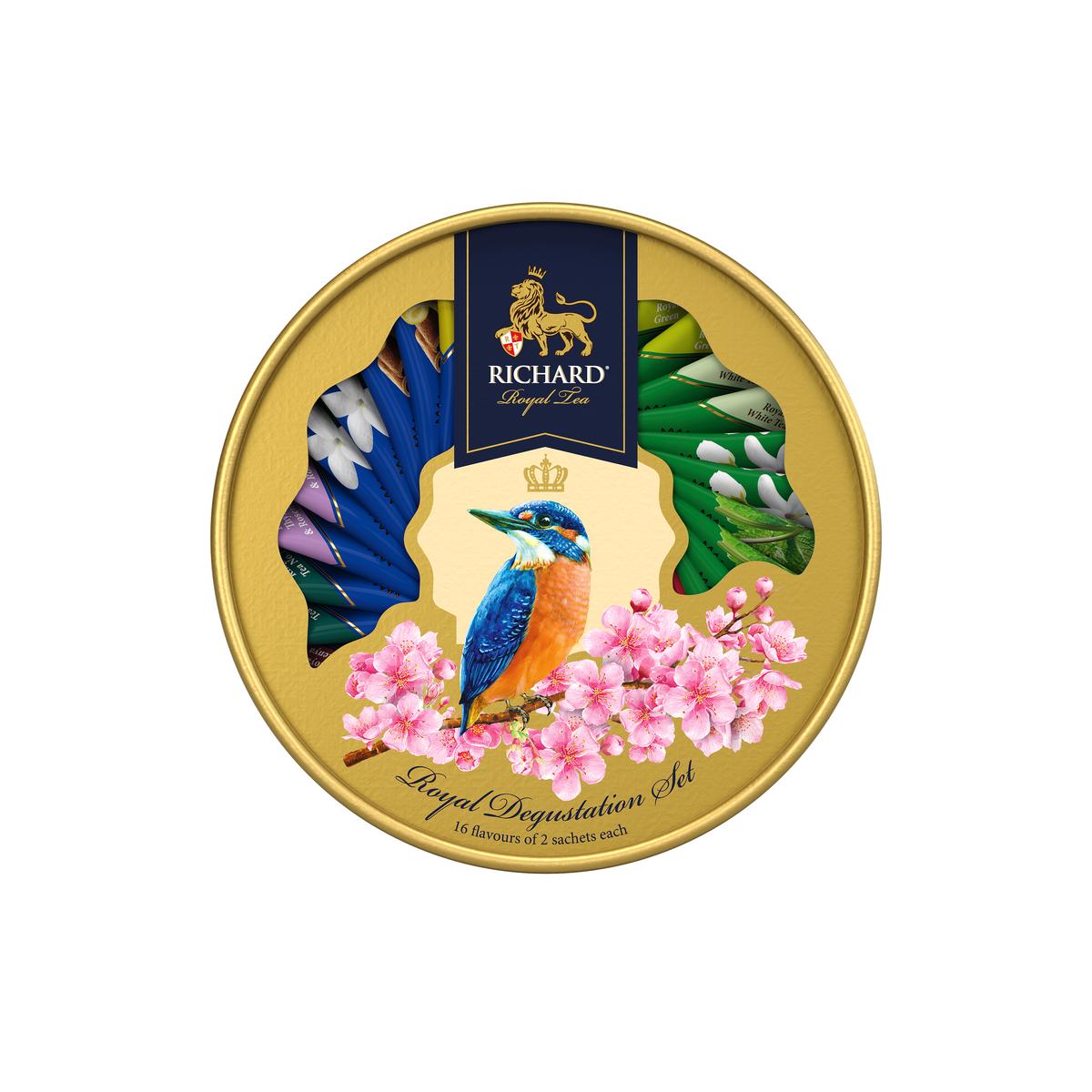 

Чай Richard Royal Degustation Set Tea Assortment Зимородок ассорти с добавками 32 сашета