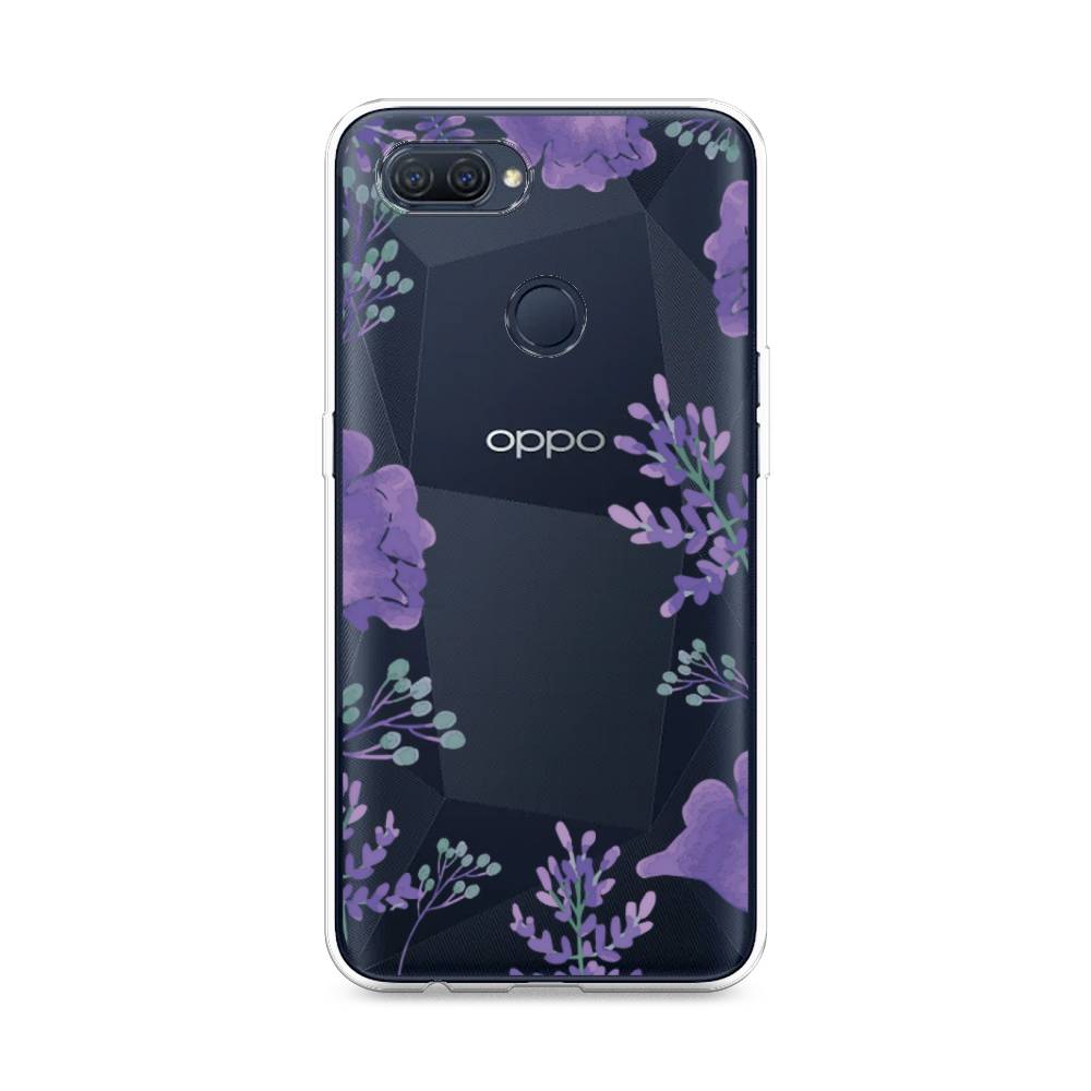 

Чехол Awog на Oppo A12 "Сиреневая цветочная рамка", Разноцветный, 253450-8
